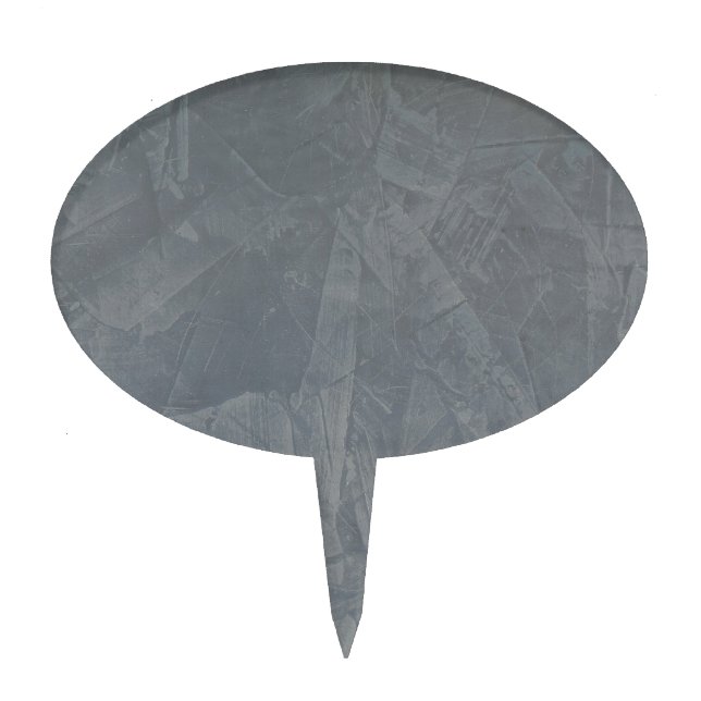 Slate Venetian Plaster Gray Stone Cake Topper (Front)