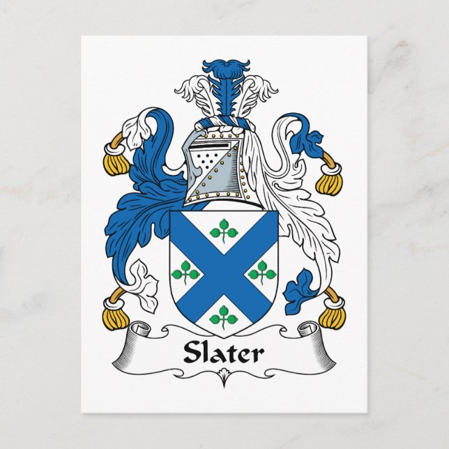 Slater Family Crest Postcard (Front)