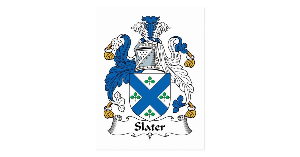 Slater Family Crest Postcard | Zazzle.com