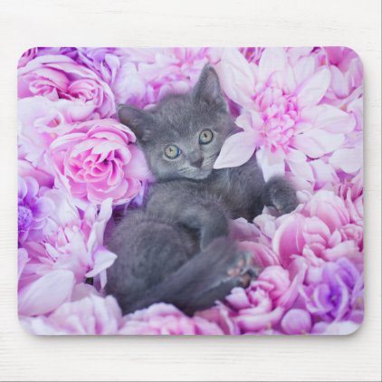 Slater Purple Floral Mouse Pad