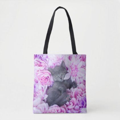 Slater Purple Floral Tote Bag