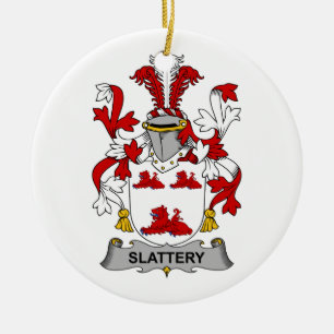 Slattery Family Crest Ceramic Ornament