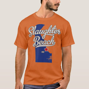 Slaughter Beach Delaware DE Map T-Shirt