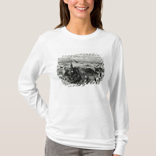 Slaughter of Buffaloes on the Plains T-Shirt (Front)