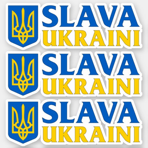 Slava Ukraini слава україні Ukrainian flag Sticker