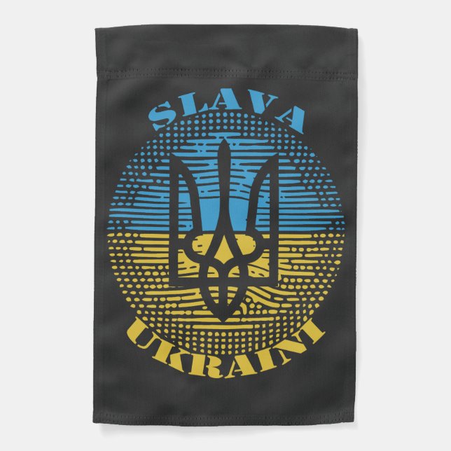 Slava Ukraini Garden Flag (Front)