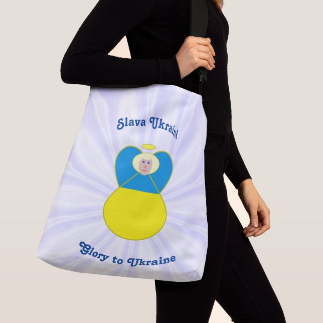 Slava Ukraini Glory to Ukraine Angel Crossbody Bag (Close Up)