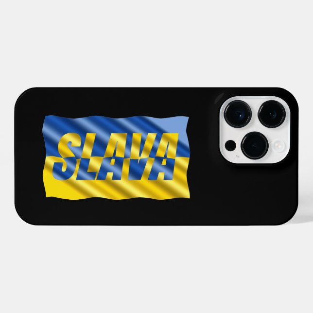 Slava Ukraini Glory to Ukraine peace anti war iPhone Case (Back Horizontal)