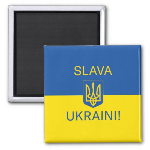 Slava Ukraini glory Ukraine war peace symbol patri Magnet