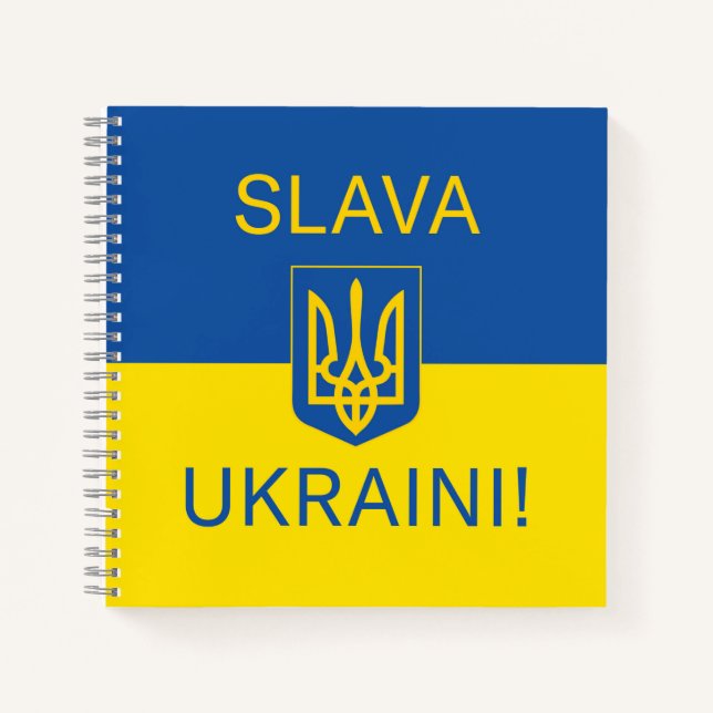 Slava Ukraini glory Ukraine war peace symbol patri Notebook (Front)