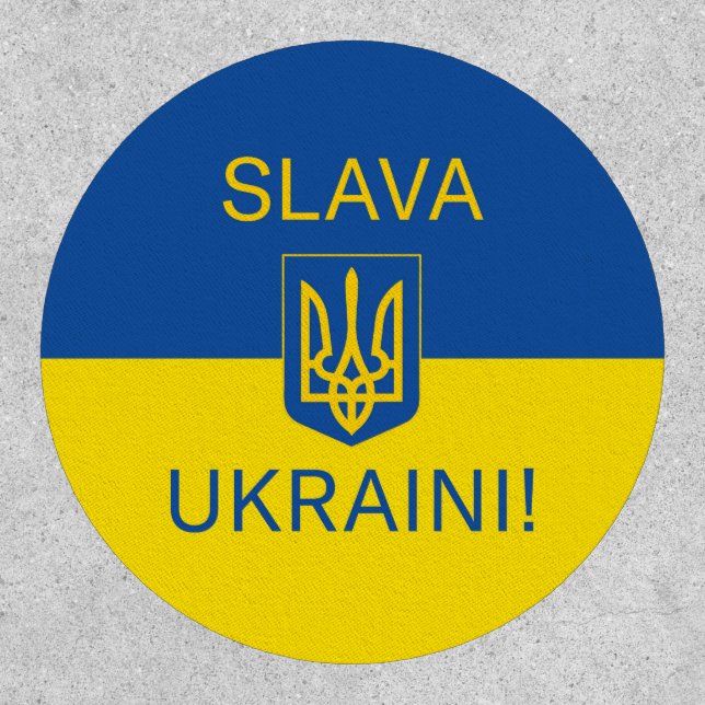 Slava Ukraini glory Ukraine war peace symbol patri Patch (Front)