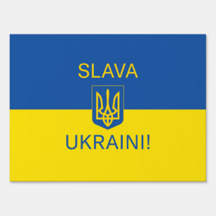 Slava Ukraini glory Ukraine war peace symbol patri Sign