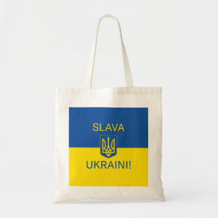Slava Ukraini glory Ukraine war peace symbol patri Tote Bag