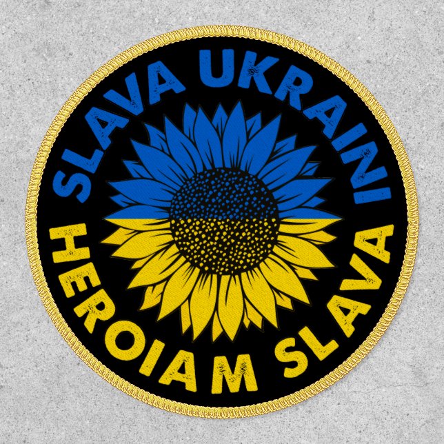 Slava Ukraini Heroiam slava Ukraine sunflower flag Patch (Front)
