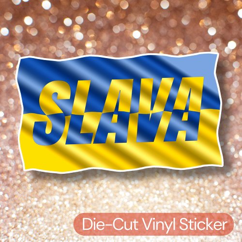 Slava Ukraini Peace Anti War Freedom Ukraine Flag Sticker