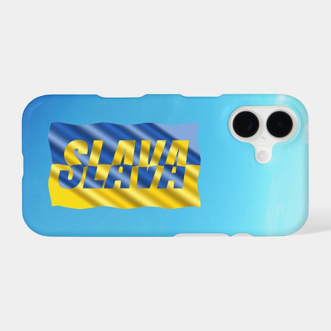 Slava Ukraini Slava Ukraine Glory to Ukraine iPhone Case (Back Horizontal)