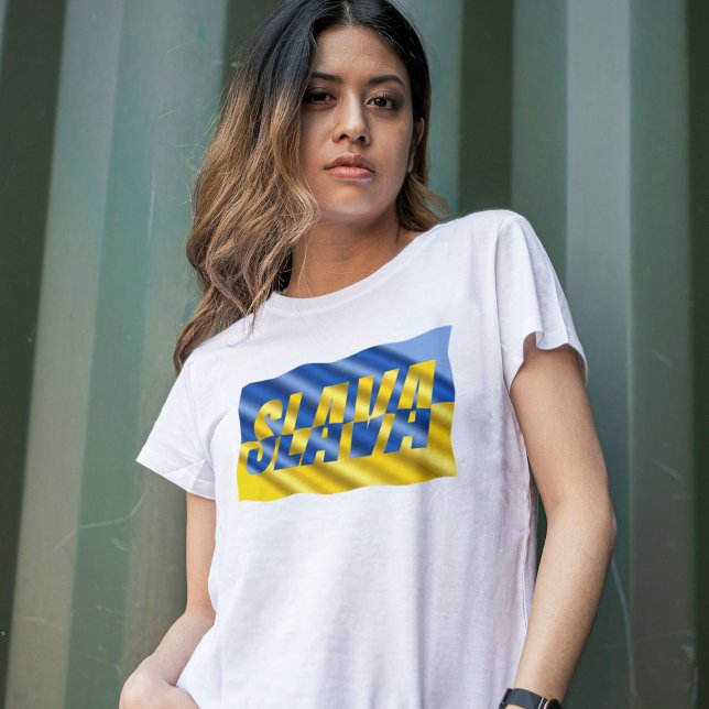 Slava Ukraini Slava Ukraine Glory to Ukraine Peace T-Shirt (Creator Uploaded)