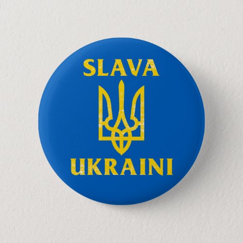 Slava Ukraini slava ukrayini Ukraine flag Button