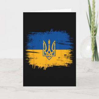 Slava Ukraini Ukraine Flag Colors Distressed Retro Card