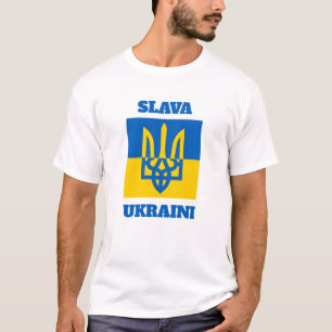SLAVA UKRAINI. Ukrainian Trident. T-Shirt