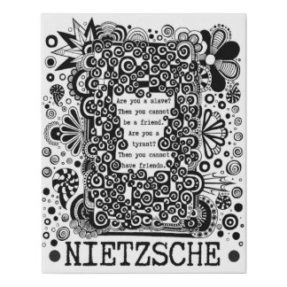 slave or TYRANT philosophy quote by Nietzsche Faux Canvas Print