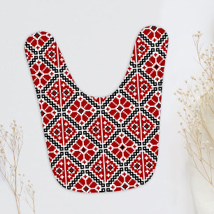 Slavic Ethnic Embroidery, Balkan Traditional Baby Bib