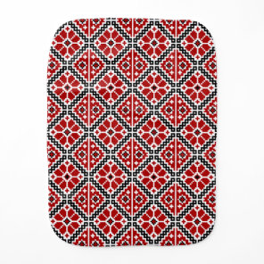 Slavic Ethnic Embroidery, Balkan Traditional Baby Burp Cloth