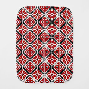 Slavic Ethnic Embroidery, Balkan Traditional Baby Burp Cloth