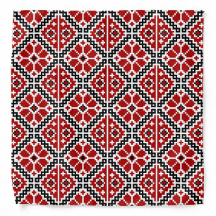 Slavic Ethnic Embroidery, Balkan Traditional Bandana