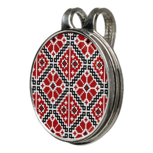 Slavic Ethnic Embroidery, Balkan Traditional Golf Hat Clip