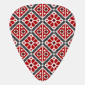 Slavic Ethnic Embroidery, Balkan Traditional Guitar Pick