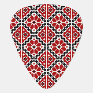 Slavic Ethnic Embroidery, Balkan Traditional Guitar Pick