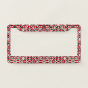 Slavic Ethnic Embroidery, Balkan Traditional License Plate Frame