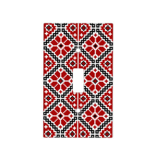 Slavic Ethnic Embroidery, Balkan Traditional Light Switch Cover