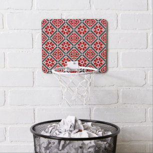 Slavic Ethnic Embroidery, Balkan Traditional Mini Basketball Hoop
