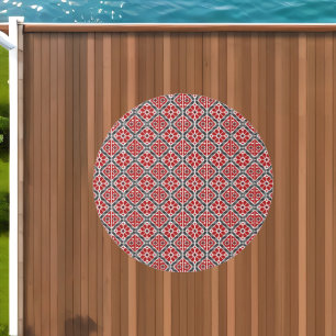 Slavic Ethnic Embroidery, Balkan Traditional Outdoor Rug