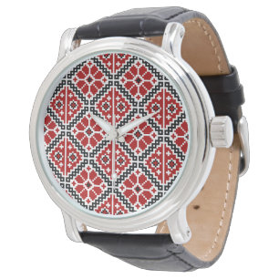 Slavic Ethnic Embroidery, Balkan Traditional Watch