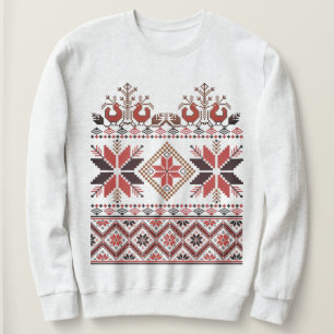 Slavic/Scandinavian Traditional Embroidery Sweatshirt
