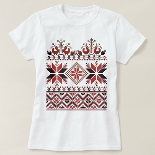 SlavicScandinavian Traditional Embroidery T_Shirt