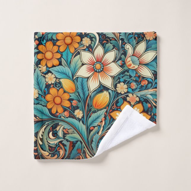 Slavic Splendor: Blooms of Heritage Wash Cloth (Wash Cloth)
