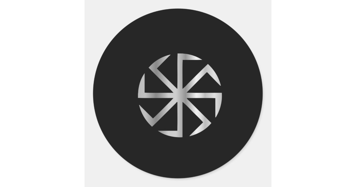 Slavik religion- The Kolovrat symbol Classic Round Sticker | Zazzle
