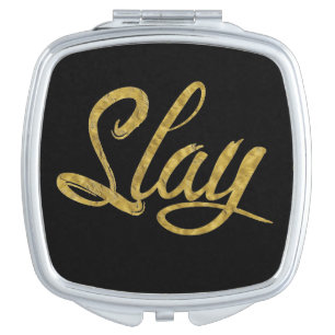 Slay Gold Paint Makeup Mirror