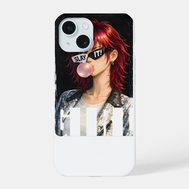 SLAY IT! – Bubble-gum Rebel Collection iPhone 15 Case (Back)
