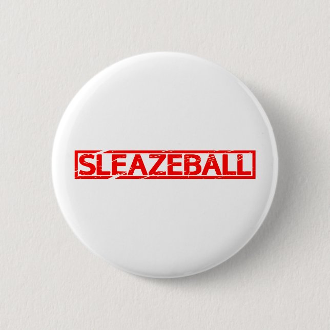 Sleazeball Stamp Pinback Button (Front)
