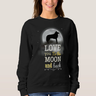 Sled Dog Alakan Husky Love To The Moon Sweatshirt