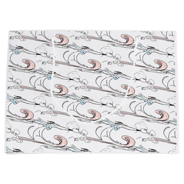 Sled Dog Christmas Gift Bag (Front)