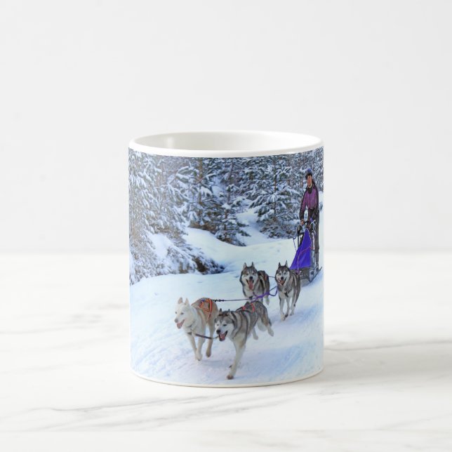 Sled Dog Racing Coffee Mug (Center)