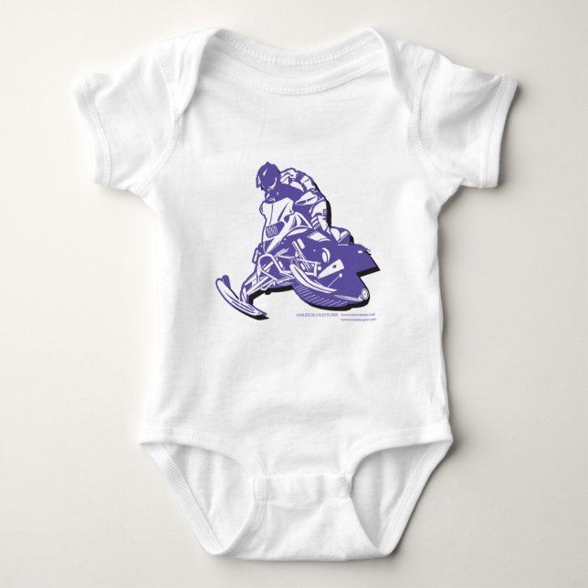 SLEDDER-Purp Baby Bodysuit (Front)