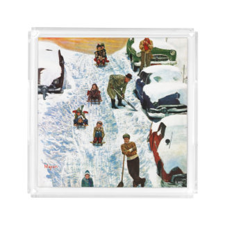 Sledding and Digging Out Acrylic Tray