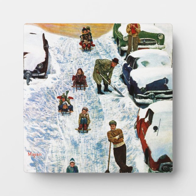 Sledding and Digging Out Plaque (Front)